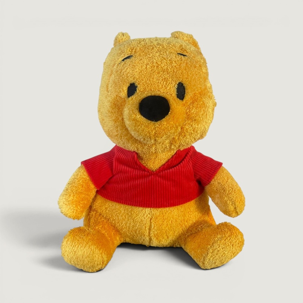 Disney Winnie the Pooh Weighted Plush 14" Bear Red Shirt Stuffed Animal